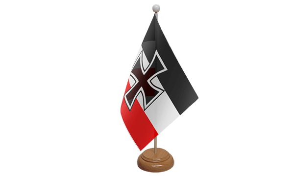 German Navy Ensign Small Flag with Wooden Stand